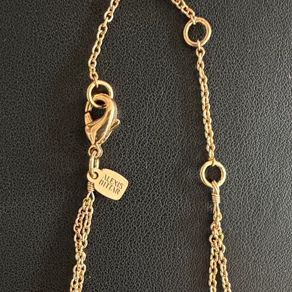 Alexis Bittar Gold Necklace with Blue with purple tint Pendant - Picture 3 of 6